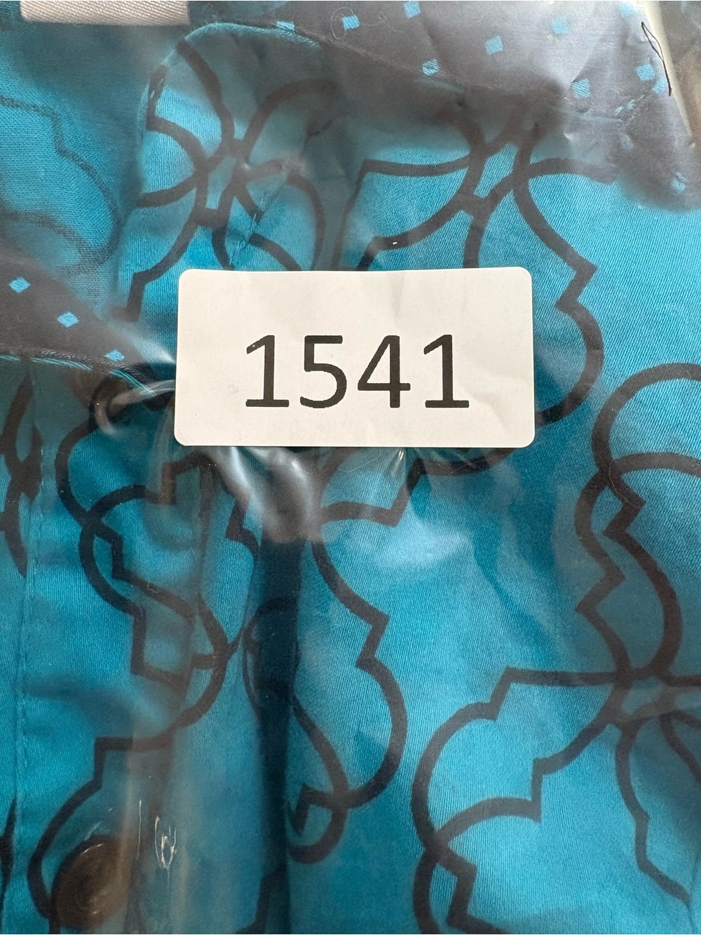 2X Catherines Teal & Black Geometric Button-Up Shirt.Colorful Slenderizing!#Arts - Picture 12 of 12